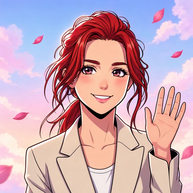 Anime style portrait example