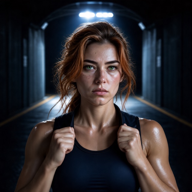 Athlete AI portrait style