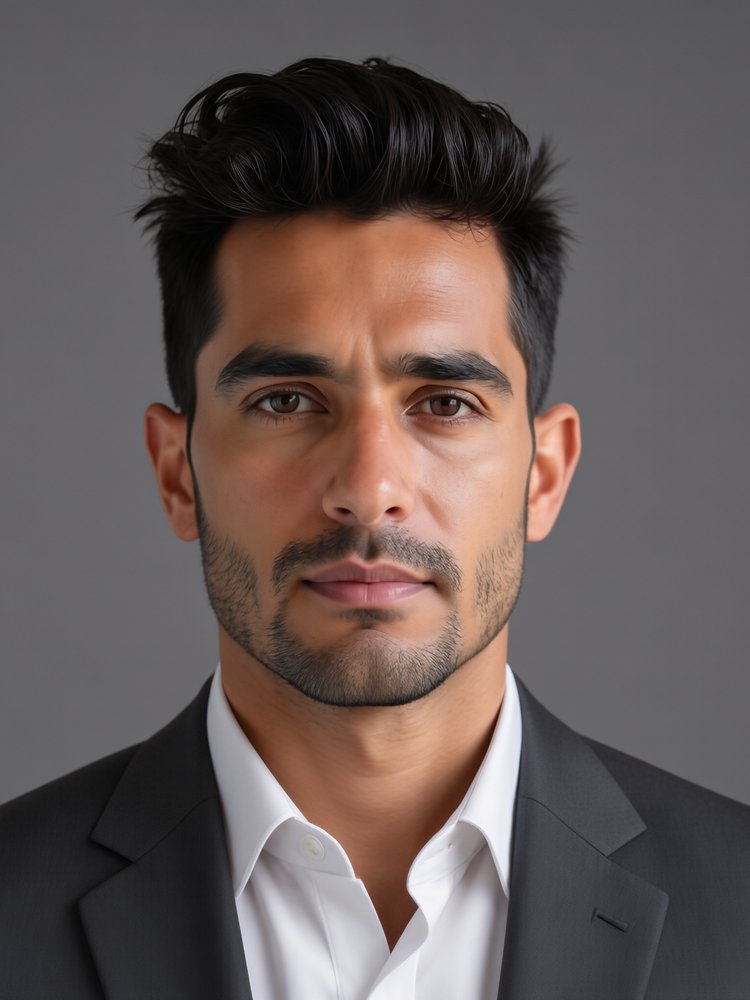 30s · Corporate AI portrait result