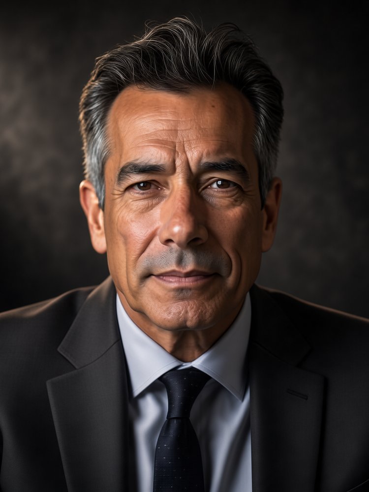 60s · Executive AI portrait result
