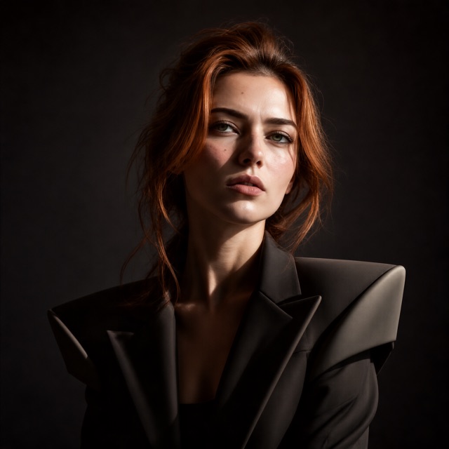 Editorial AI portrait style