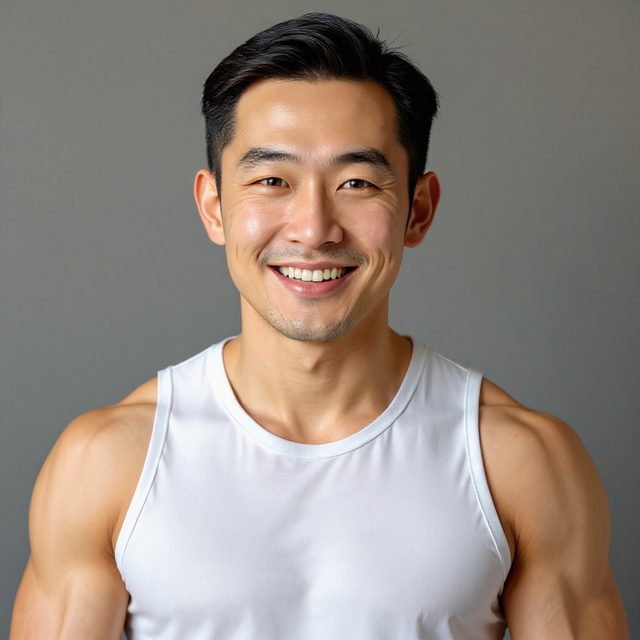 Fitness male portrait example