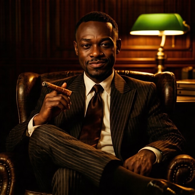 Mobster male portrait example