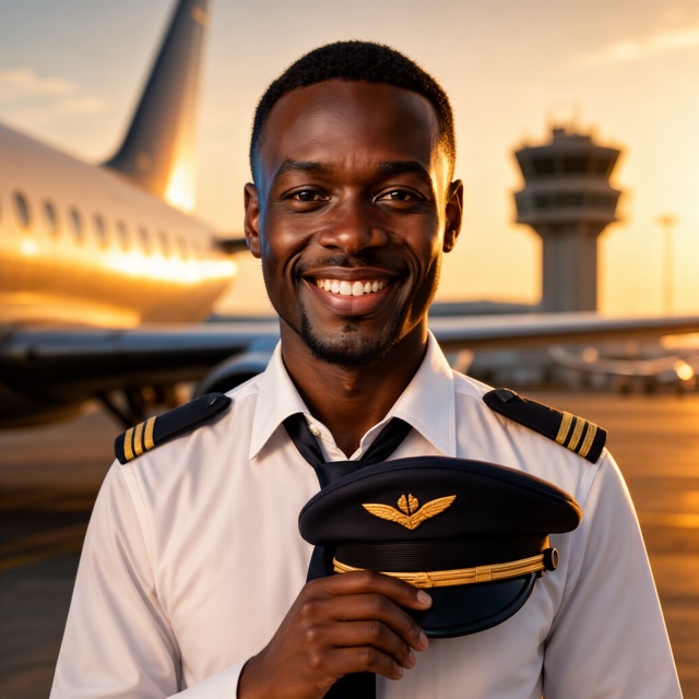 Pilot male portrait example