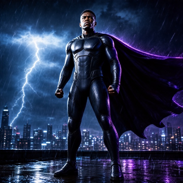 Superhero male portrait example
