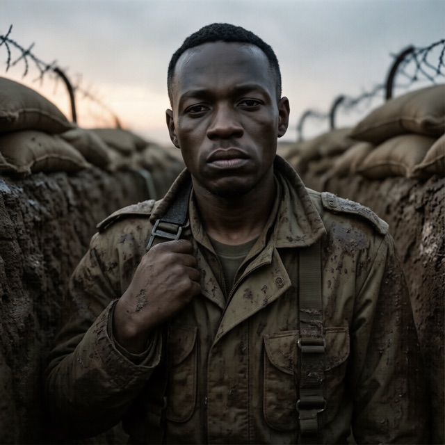 War epic male portrait example