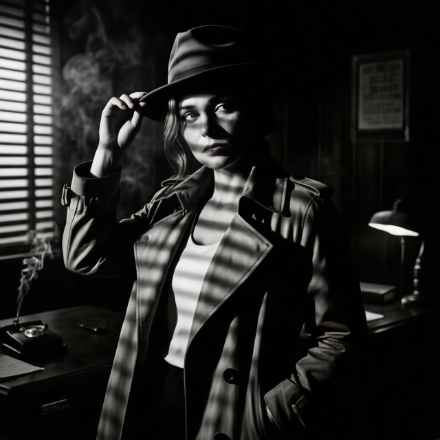 Film noir portrait example